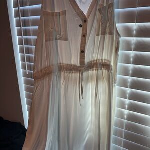 Maurices Cream Button-Front Chemise